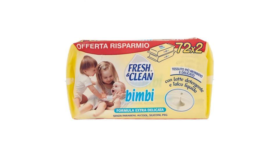 Fresh & Clean Bimbi Salviettine Umidificate 72