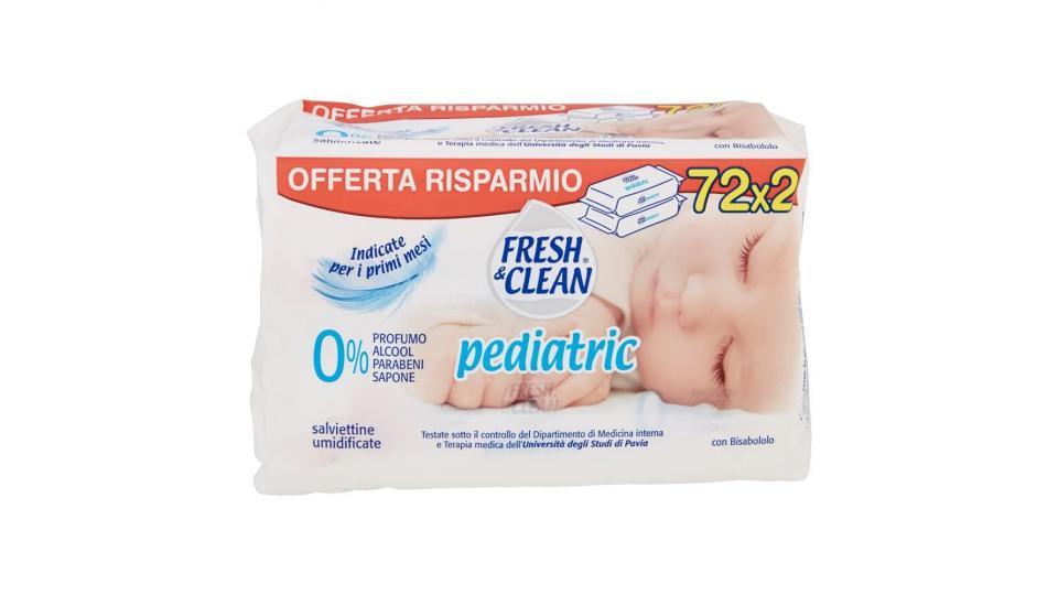 Fresh & Clean Pediatric Salviettine Umidificate 72