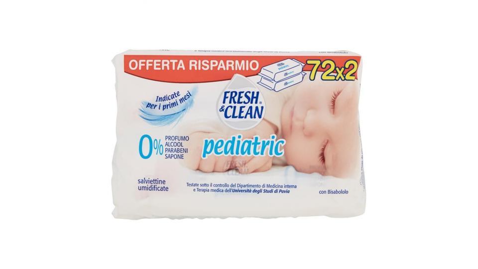 Fresh & Clean Pediatric Salviettine Umidificate 72