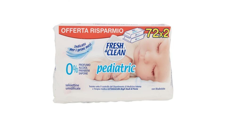 Fresh & Clean Pediatric Salviettine Umidificate 72