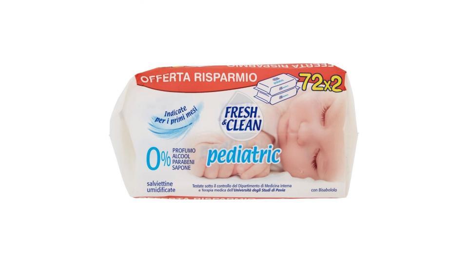 Fresh & Clean Pediatric Salviettine Umidificate 72