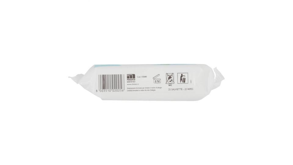 Clinians Hydra Basic 25 Salviette Struccanti Viso, Occhi E Labbra Pelli Normali E Miste