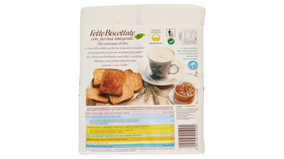Grissinbon Fette Biscottate Con Farina Integrale Bio 40 Fette