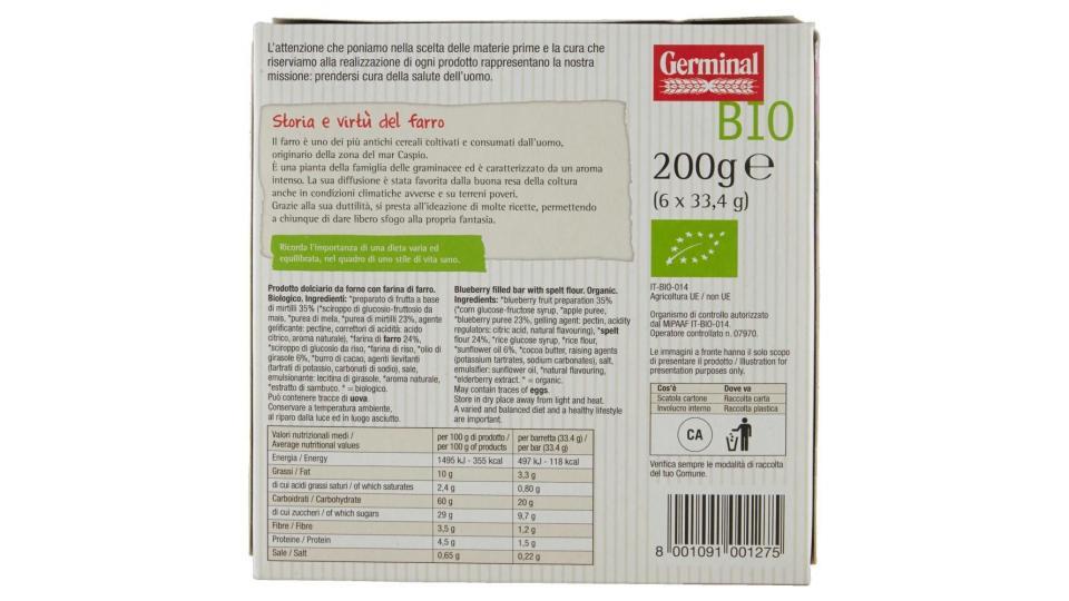 Germinal Bio Cuor Di Mirtillo Farro 6 X