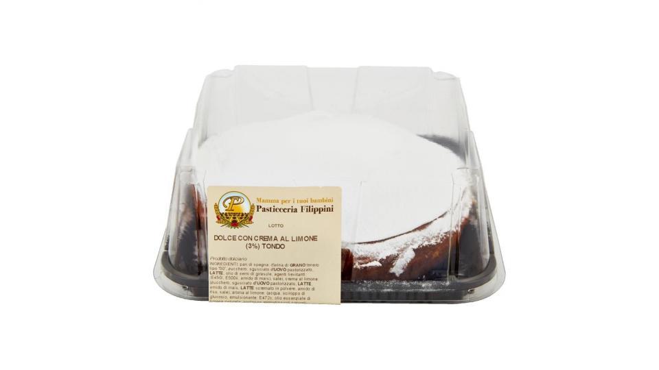Pasticceria Filippini Dolce Con Crema Al Limone (3%) Tondo