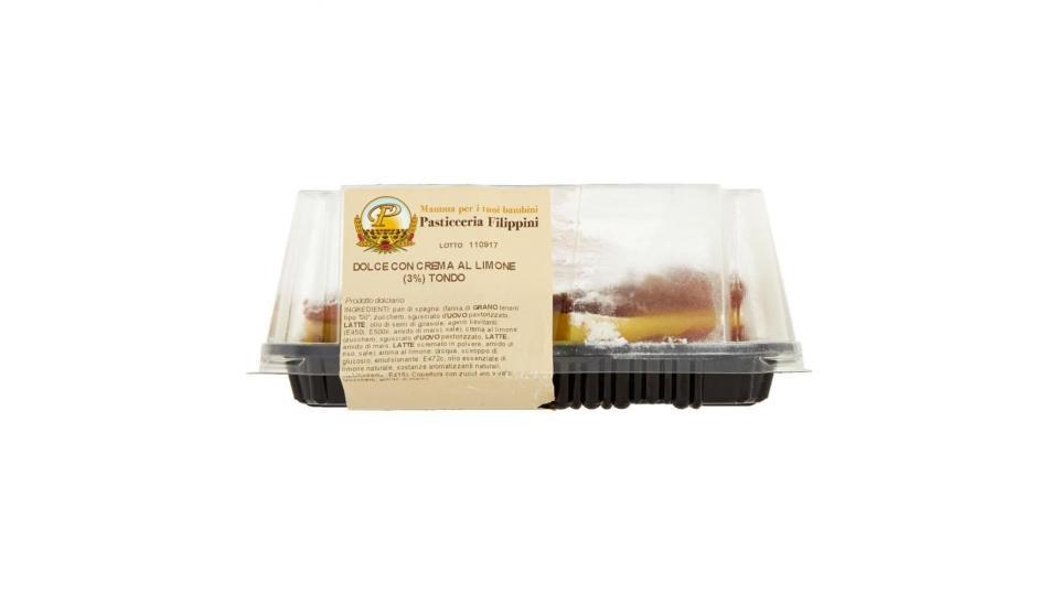 Pasticceria Filippini Dolce Con Crema Al Limone (3%) Tondo