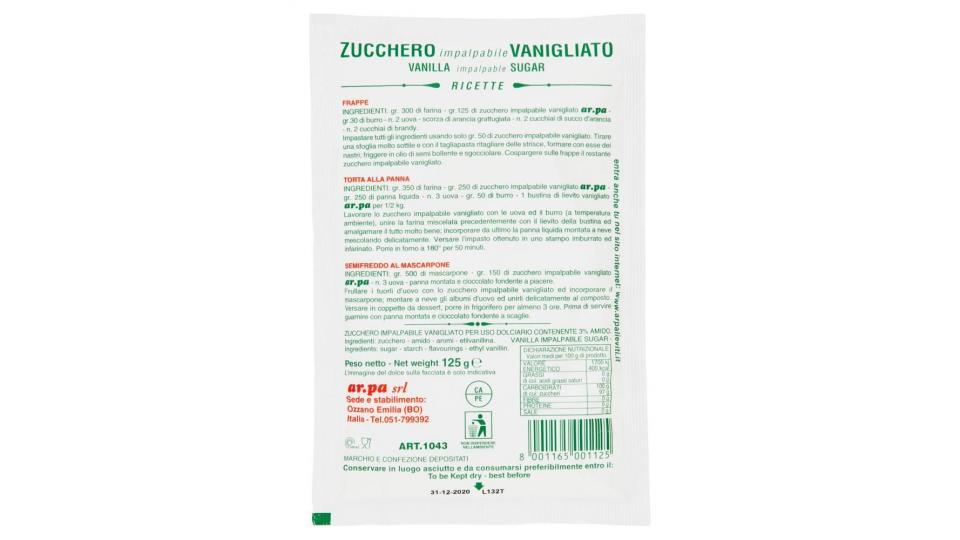 Ar.pa Zucchero Impalpabile Vanigliato