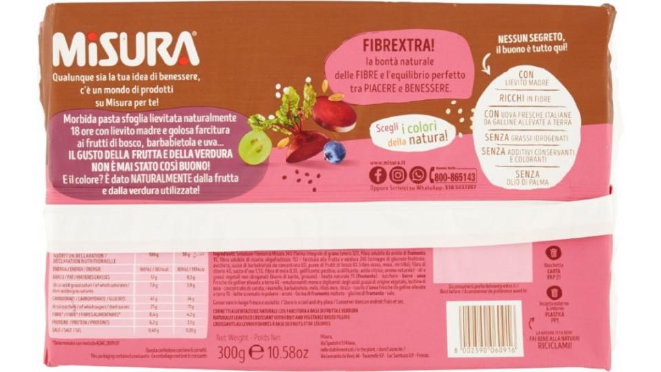 Misura, Fibrextra cornetti integrali frutti di bosco uva e barbabietola