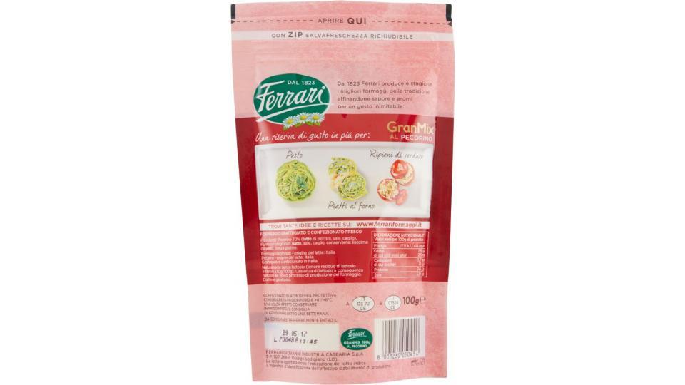 Ferrari Granmix formaggio grattugiato fresco ricetta al pecorino