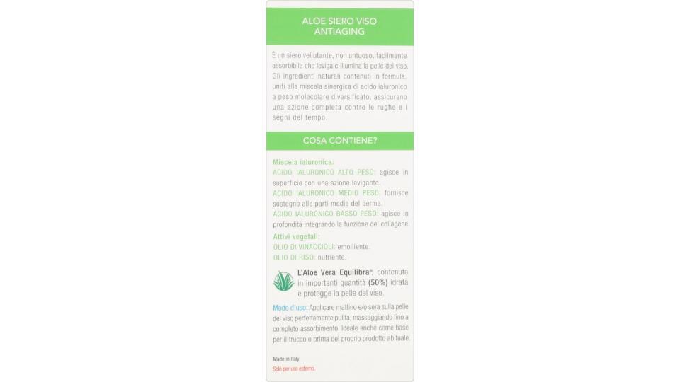 Equilibra Aloe Siero Viso anti-aging con il 50% di Aloe Vera