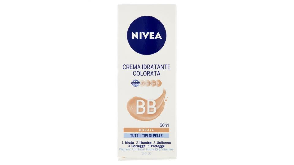 Nivea BB Crema idratante colorata, dorata, per tutti i tipi di pelle