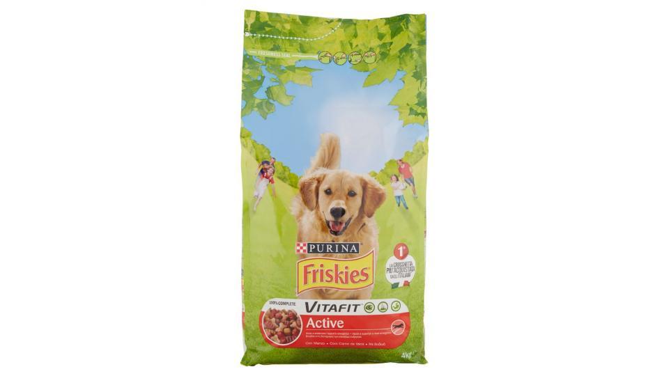 Purina, cane Friskies Vitafit Active alimento con manzo