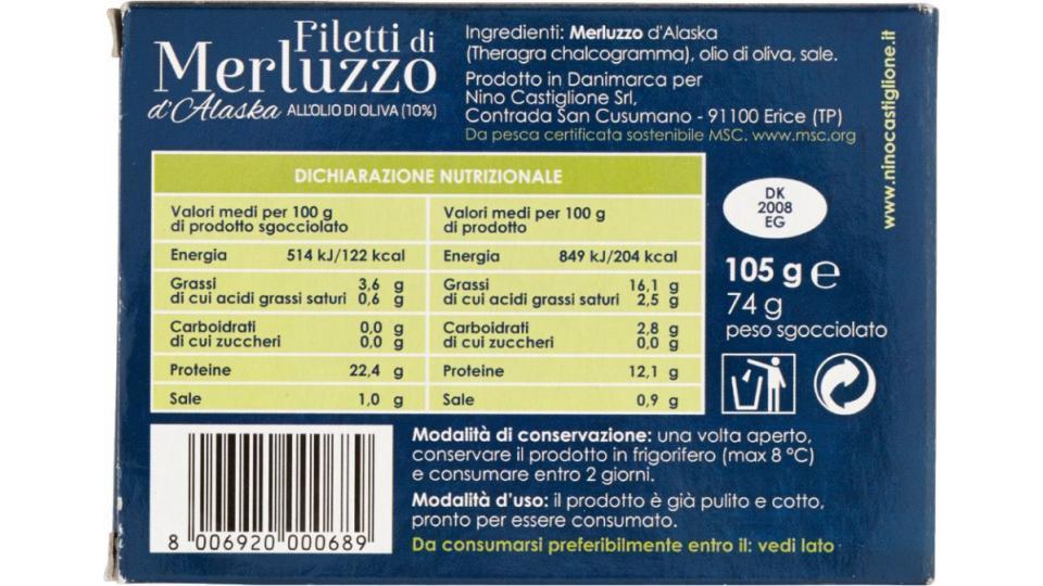 Nino Castiglione, filetti di merluzzo d'Alaska all'olio di oliva