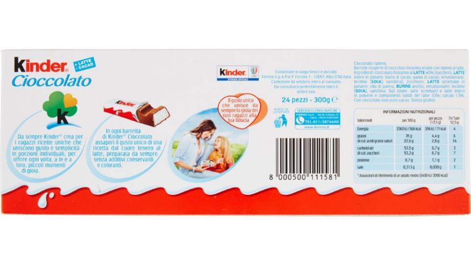 Kinder, Cioccolato conf.