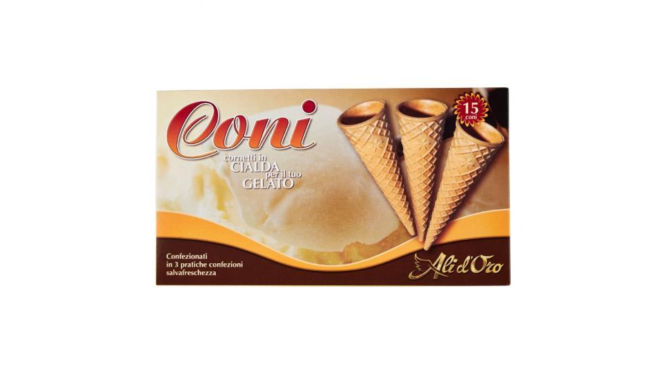 Ali d'Oro, coni cornetti in cialda