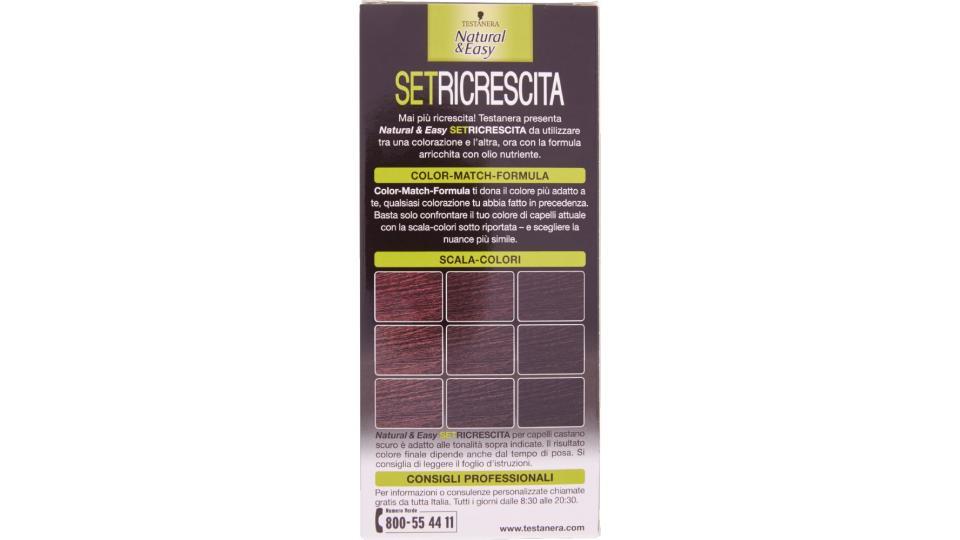 Testanera, Natural&Easy SetRicrescita colorazione permanente R4 castano scuro
