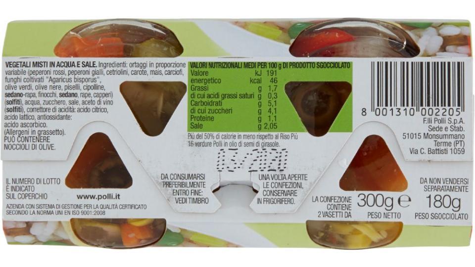 Polli, RisoPiù insalata per riso con 16 verdure senz'olio