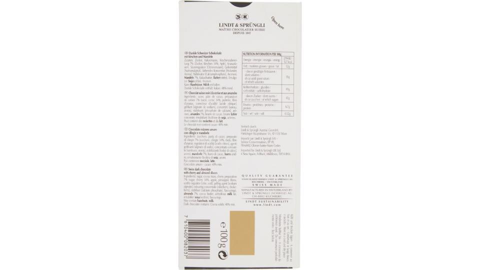 Lindt, Excellence con ciliegie e mandorle dark