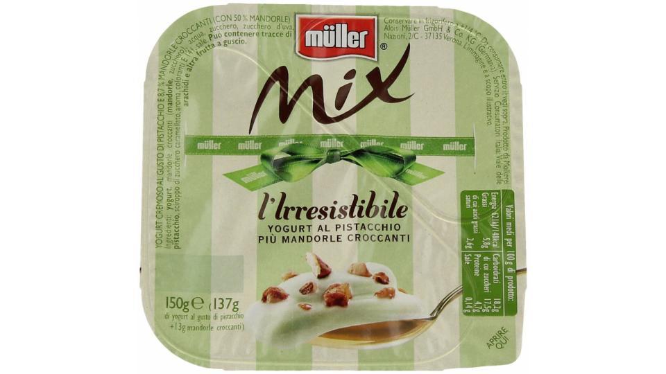 Müller Mix l'Irresistibile yogurt al pistacchio più mandorle croccanti
