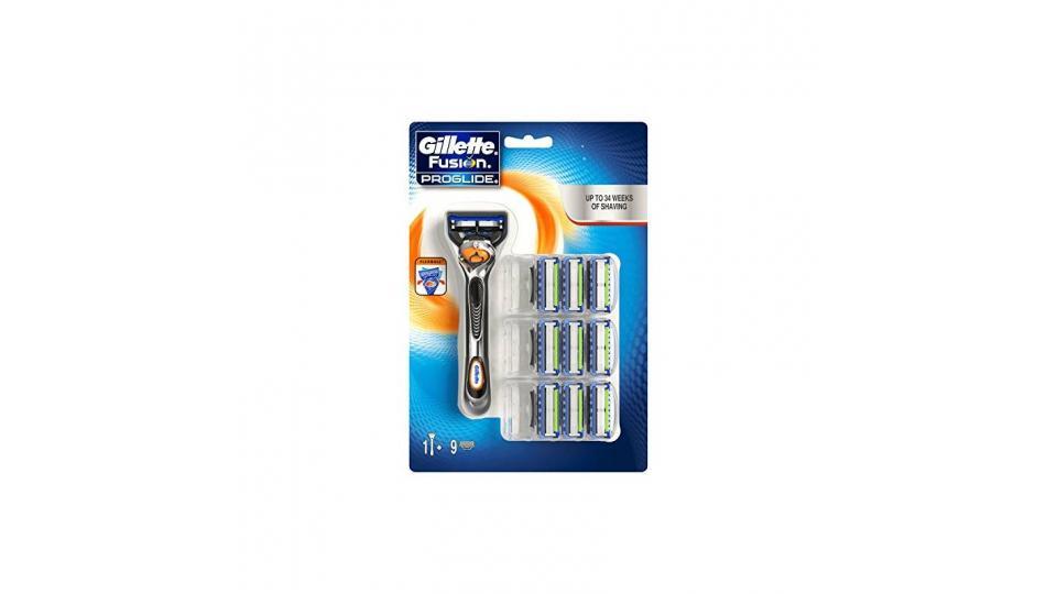 Gillette Fusion ProGlide Rasoio da Uomo e 9 Testine di Ricambio