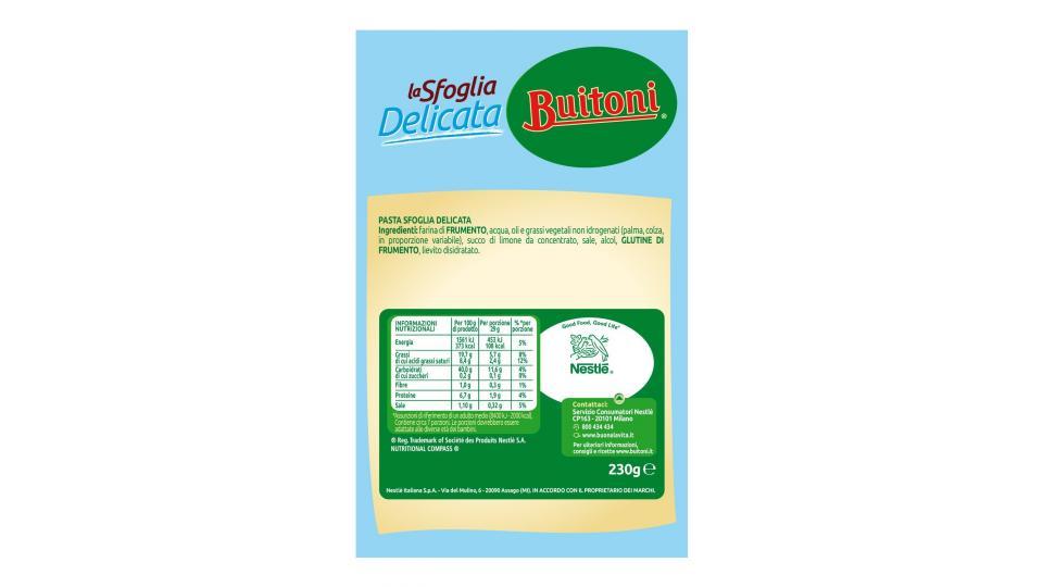 BUITONI LA SFOGLIA DELICATA Pasta sfoglia leggera fresca rotonda rotolo
