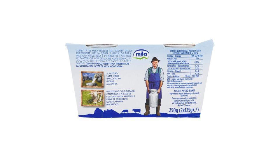 Mila Benessere Zero grassi Yogurt magro bianco naturale