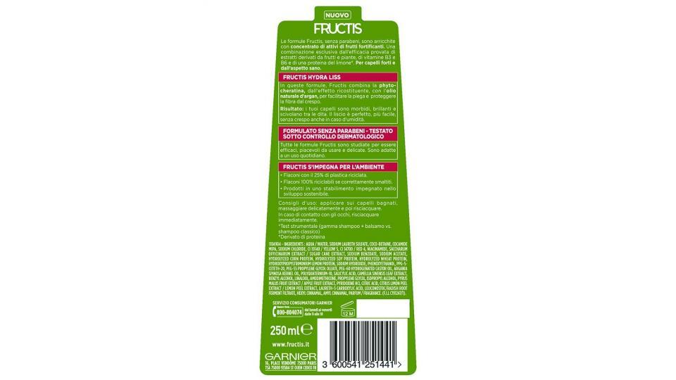 Garnier Fructis Hydra Liss Shampoo per Capelli Difficili da Lisciare