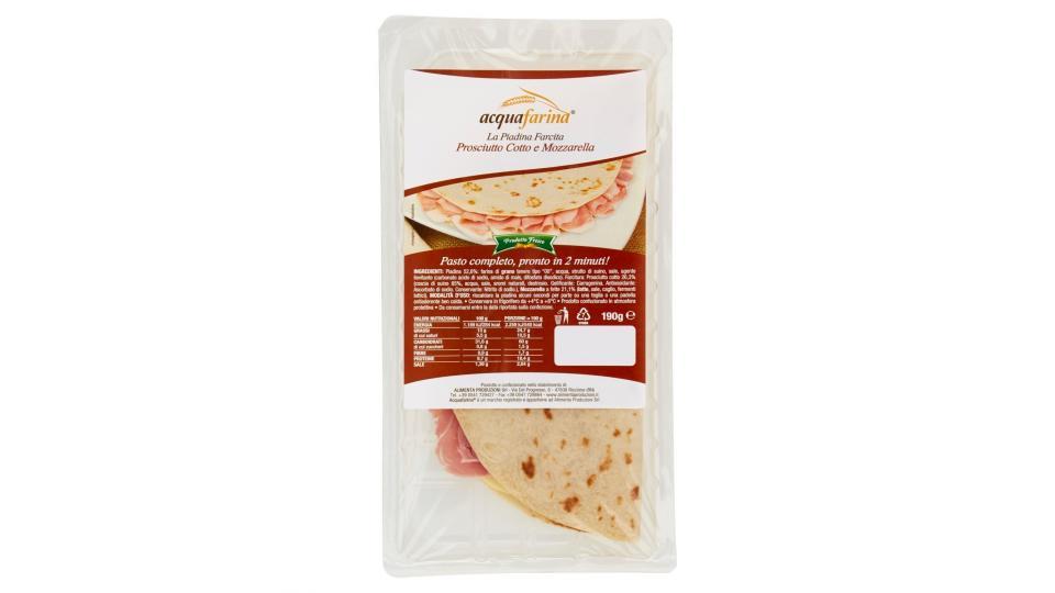 acquafarina La Piadina Farcita Prosciutto Cotto e Mozzarella