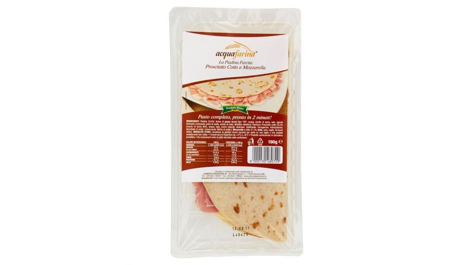 acquafarina La Piadina Farcita Prosciutto Cotto e Mozzarella