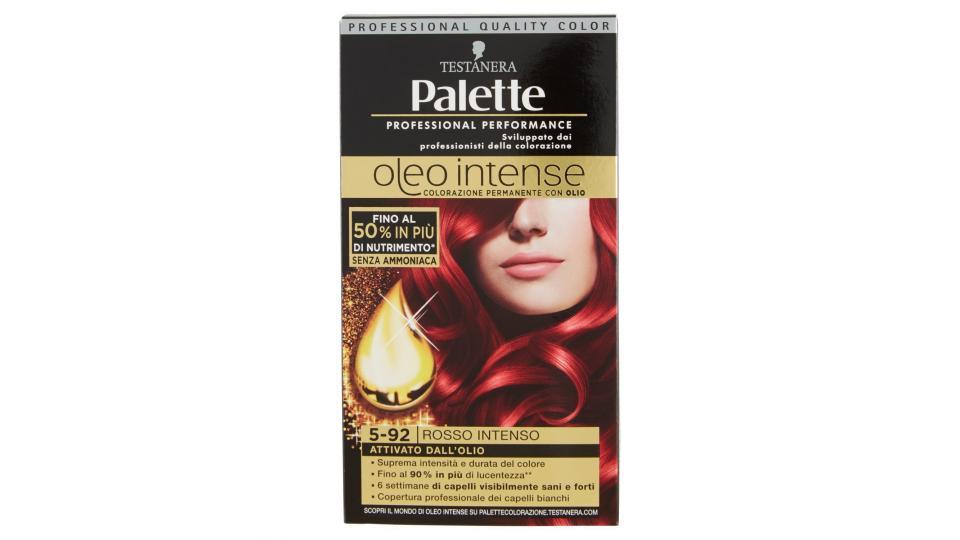 Testanera - Palette, Colorazione Permanente Con Olio, 5-92 Rosso Intenso