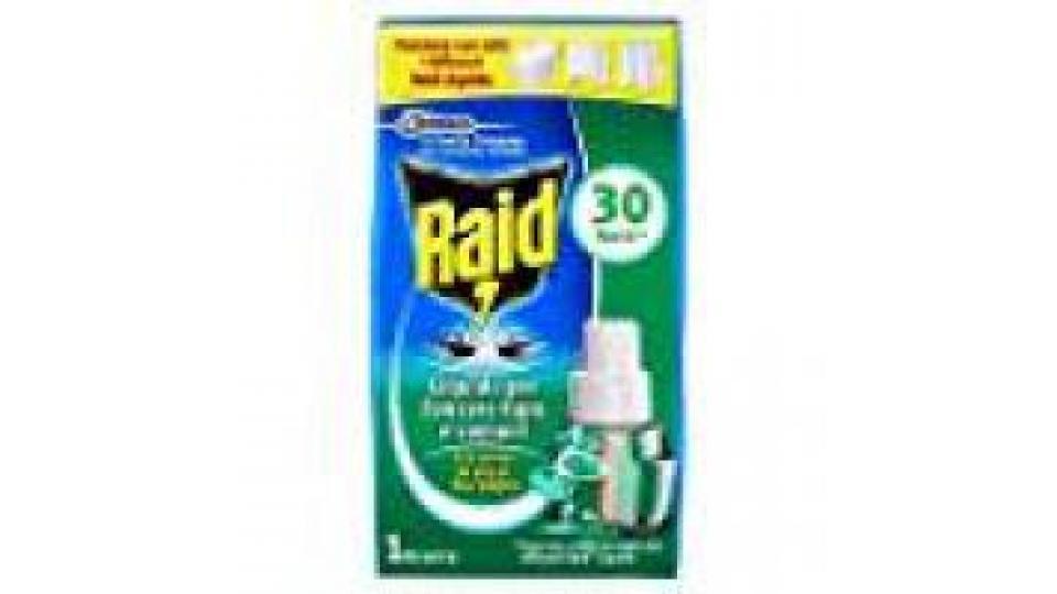 Raid, Liquido per zanzare tigre e comuni con aroma di olio di Eucalipto 1 diffusore + 1 ricarica