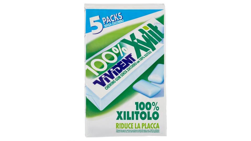 Vivident 100% Xylit 5 Packs 67,5 g