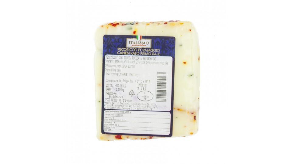 Pecoricco Formaggio con Peperoncino Olive e Rucola