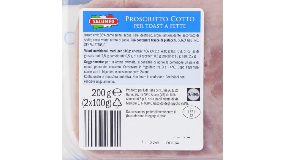 Prosciutto Cotto per Toast