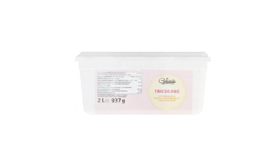 Gelato Tricolore Fragola, Vaniglia, Cioccolato