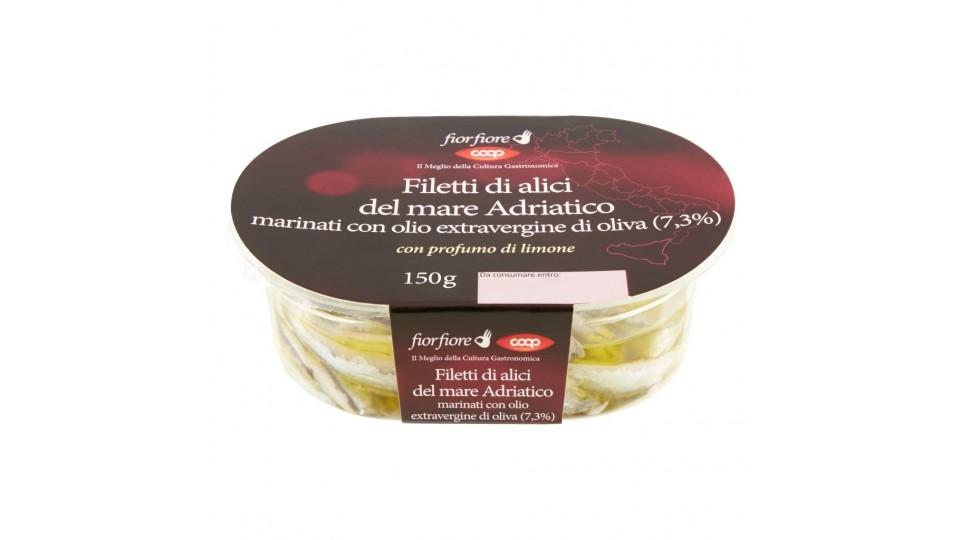 Filetti di Alici del Mare Adriatico Marinati con Olio Extravergine di Oliva (7,3%)