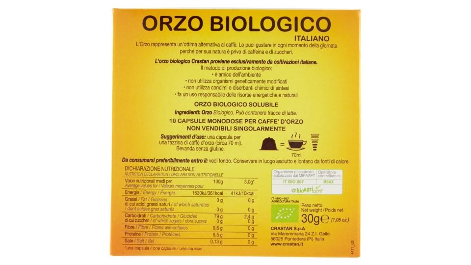 Bio Orzo Biologico Italiano Capsule Compatibili con Macchine Dolce Gusto* 10 x 3 g