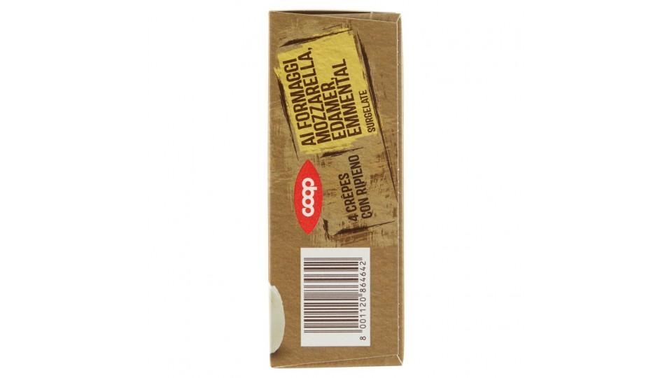 4 Crêpes con Ripieno ai Formaggi Mozzarella, Edamer, Emmental Surgelate 4 x 62,5 g