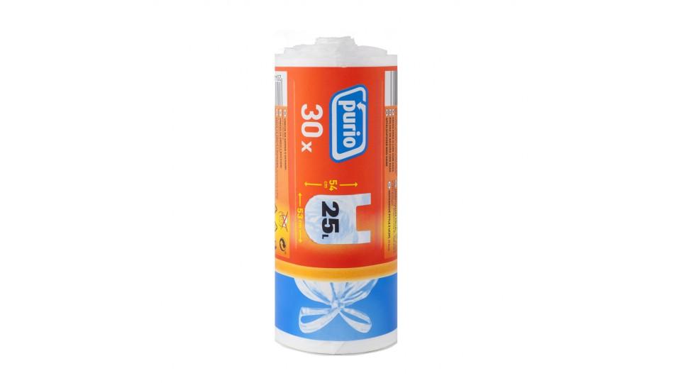 Sacchetti Pattumiera 25l Trasparenti, con Manici
