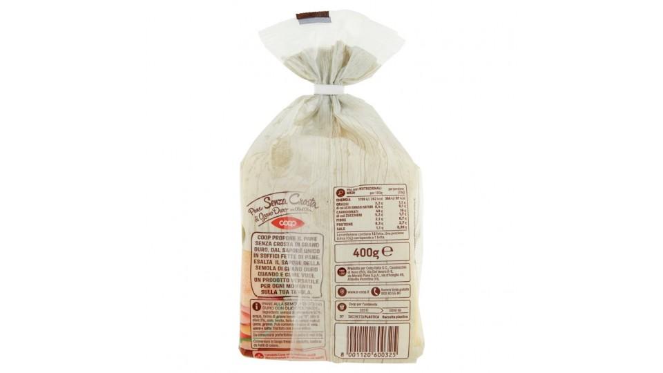 Pane senza Crosta di Grano Duro con Olio d'Oliva