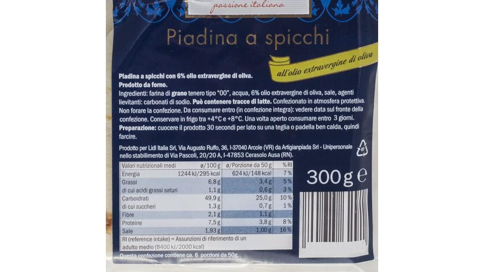 Piadina a Spicchi all'Olio Extravergine d'Oliva