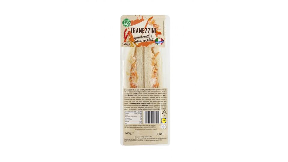 Tramezzini con Gamberetti, Salsa Cocktail e Verdure