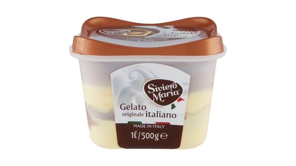Tartufo Nero a Strati con Crema, Cioccolato e Polvere di Cacao