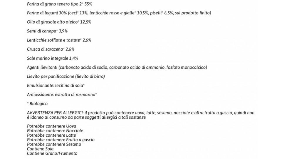 Buonpertutti Biologici con Semi di Canapa e Lenticchie Soffiate