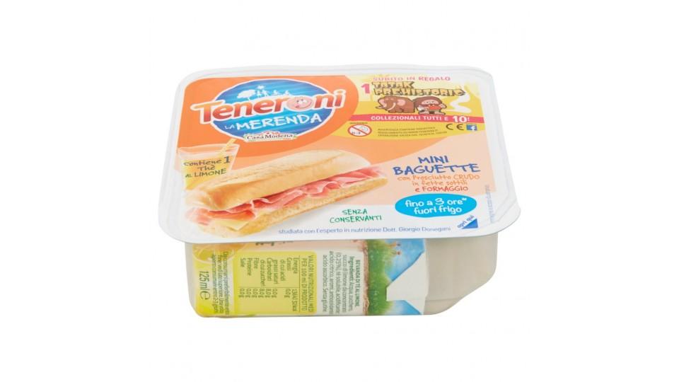 Teneroni Mini Baguette con Prosciutto Crudo in Fette Sottili e Formaggio