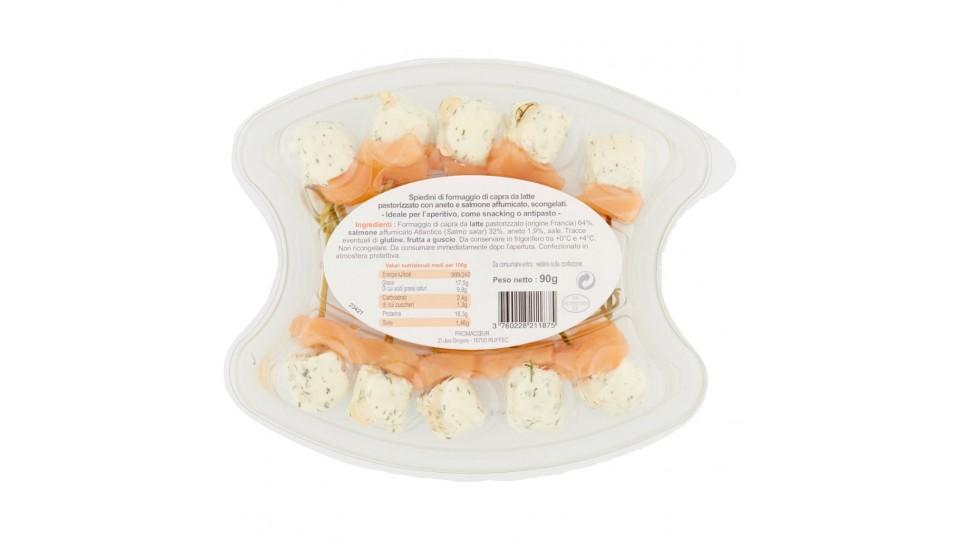 Mini Spiedini di Capra con Aneto & Salmone Affumicato