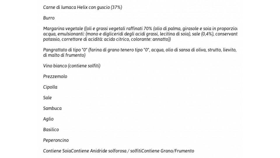 12 Lumache alla Borgogna