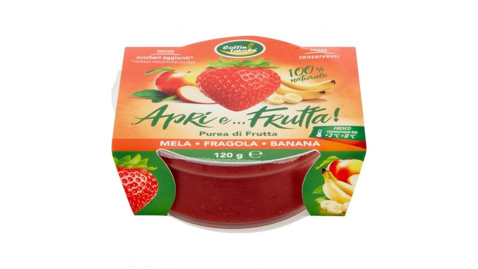 Apri E... Frutta! Purea di Frutta Mela - Fragola - Banana
