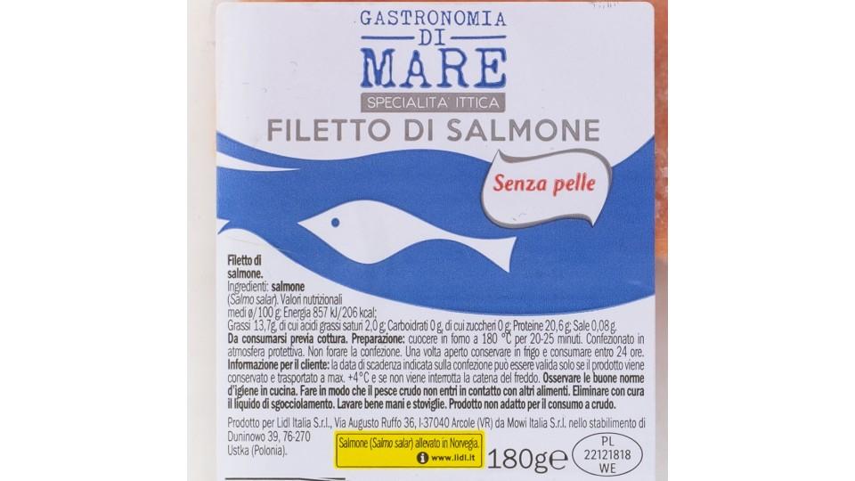 Filetto di Salmone senza Pelle