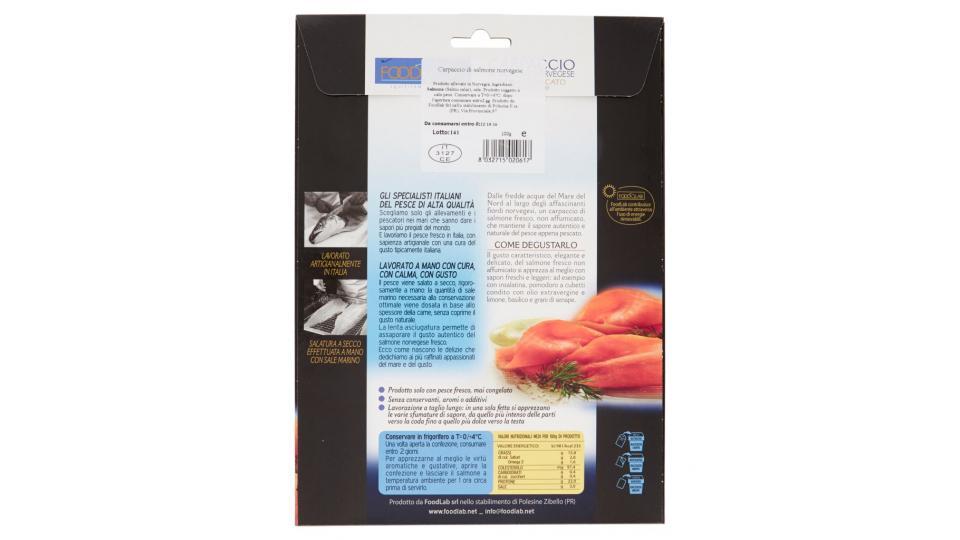 Food Lab Salmone Norvegese Affumicato Taglio Lungo